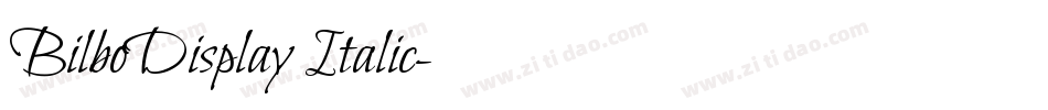 BilboDisplay Italic字体转换